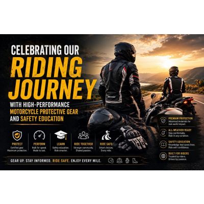 Celebrating our riding journey with high-performance motorcycle protective gear and safety education at MotoSpeeds