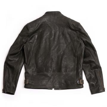 Retro Cafe Racer Leather Jacket
