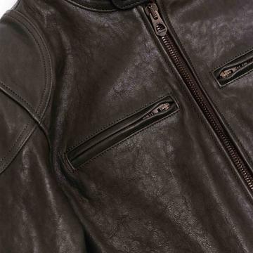 Retro Cafe Racer Leather Jacket