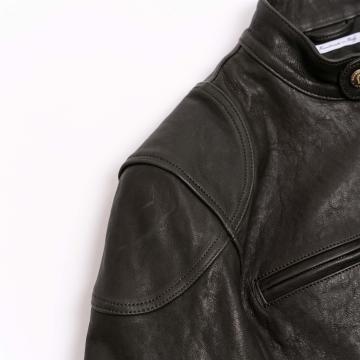 vintage leather cafe racer jacket