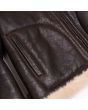 Shearling Jacket Aviator Women Brown right side pocket