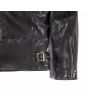 Black Cafe Racer Leather Jacket cuffs