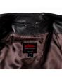 Black Cafe Racer Leather Jacket inner view