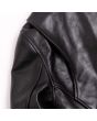 Sporty Leather Jacket Espresso Black shoulder
