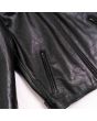 Sporty Leather Jacket Espresso Black side pockets