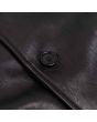 Heritage Black Leather Car Coat button