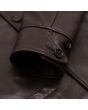 Heritage Brown Leather Car Coat cuffs