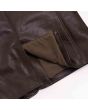 Heritage Brown Leather Car Coat inner