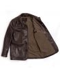 brown leather coat