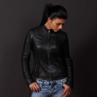 leather jacket fashion women
