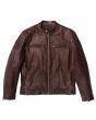 Brown Cafe Racer Leather Jacket