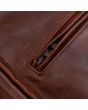 Espresso Whiskey Leather Jacket zipper