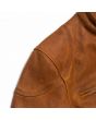 Nubuck Cafe Racer Leather Jacket shoulder